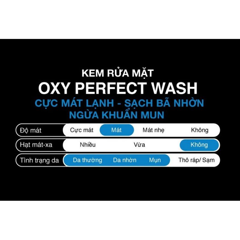 Kem rửa mặt Oxy sạch nhờn mát lạnh 100g