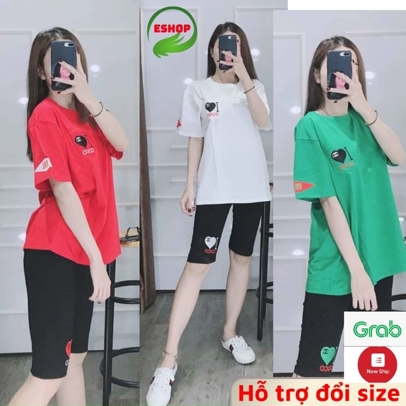 Set Đồ Nữ Quần Lửng Bigsize Đến 85kg Đồ Bộ Nữ Đồ Mặc Nhà Thun Cotton Đẹp Co Giãn Thể Thao Dễ Thương Ad05 Eshop