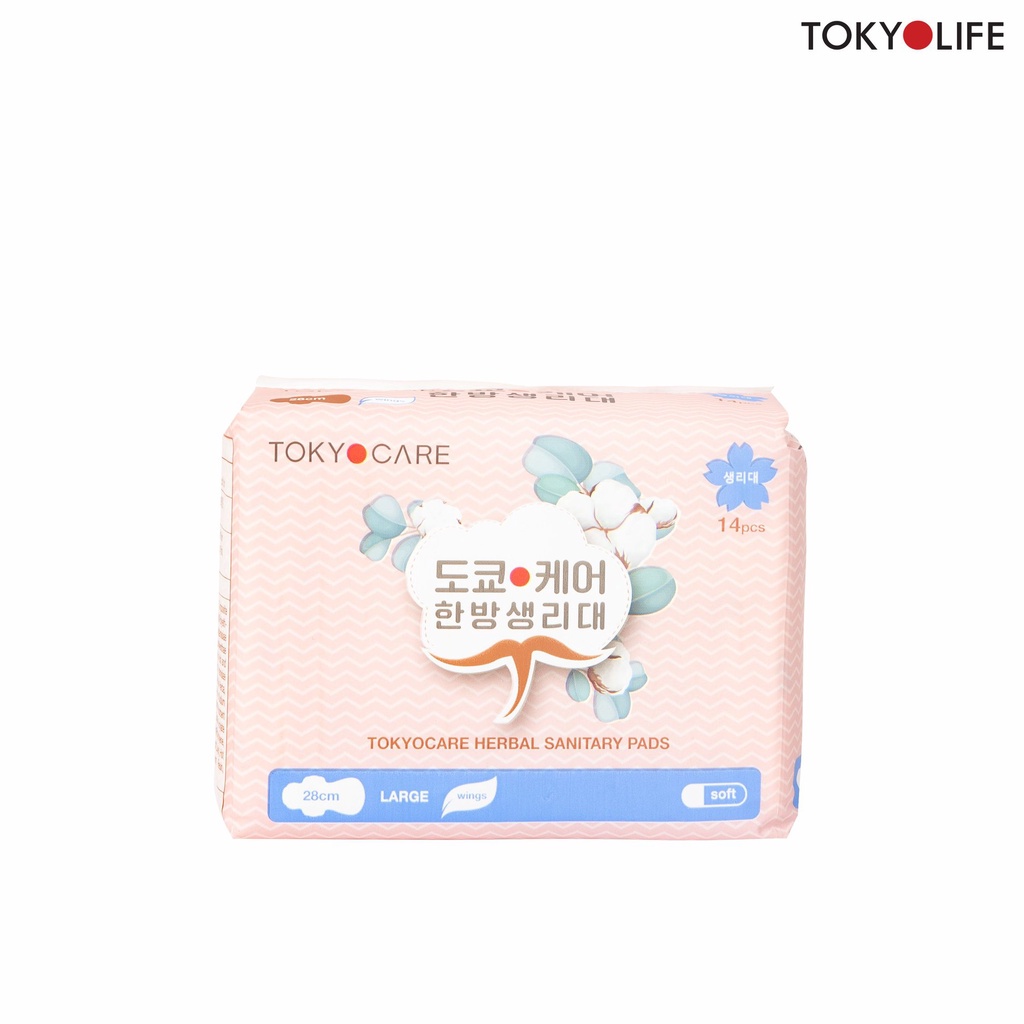 Băng vệ sinh thảo dược TOKYOCARE có cánh 280mm (/14 miếng)