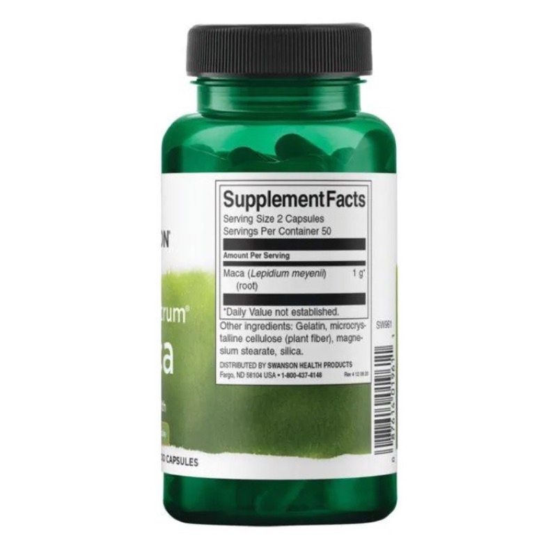 Swanson Full Spectrum Maca 250MG [100 Viên] - Hỗ Trợ Tăng Sinh Lý Nam Giới Cao Cấp