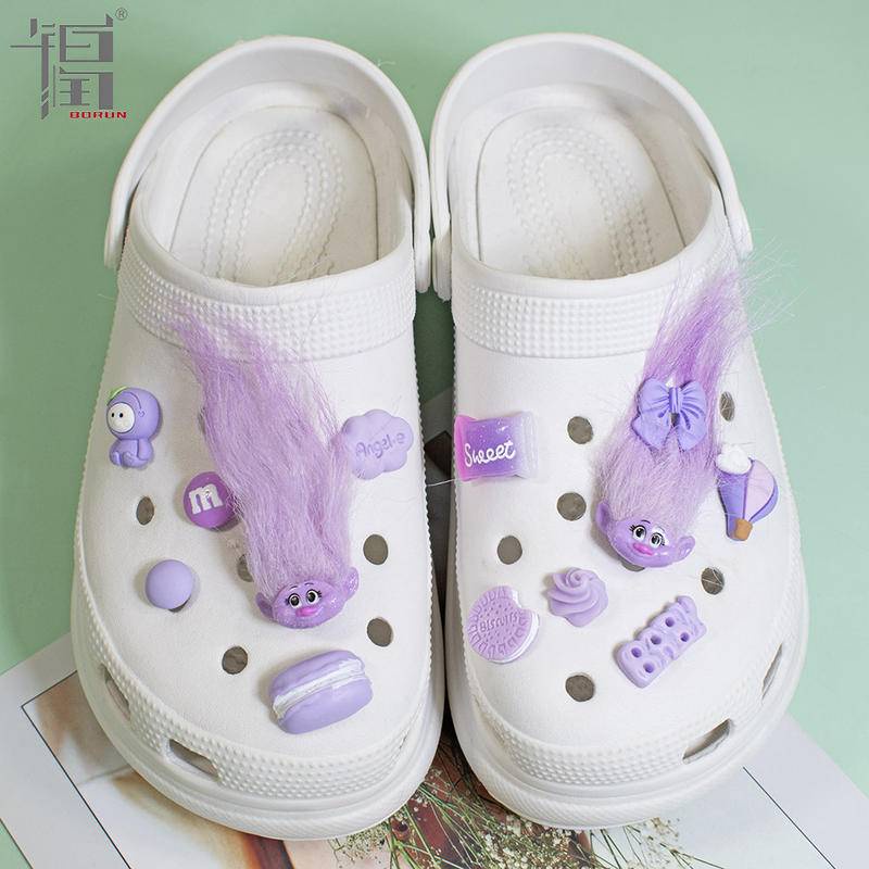 Phụ Kiện Trang Trí Xăng đan DIY Cho Bé Set Sticker shoe Sticker Shoe Decoration Cute DIY accessories JIBBITZ charm shoe buckle