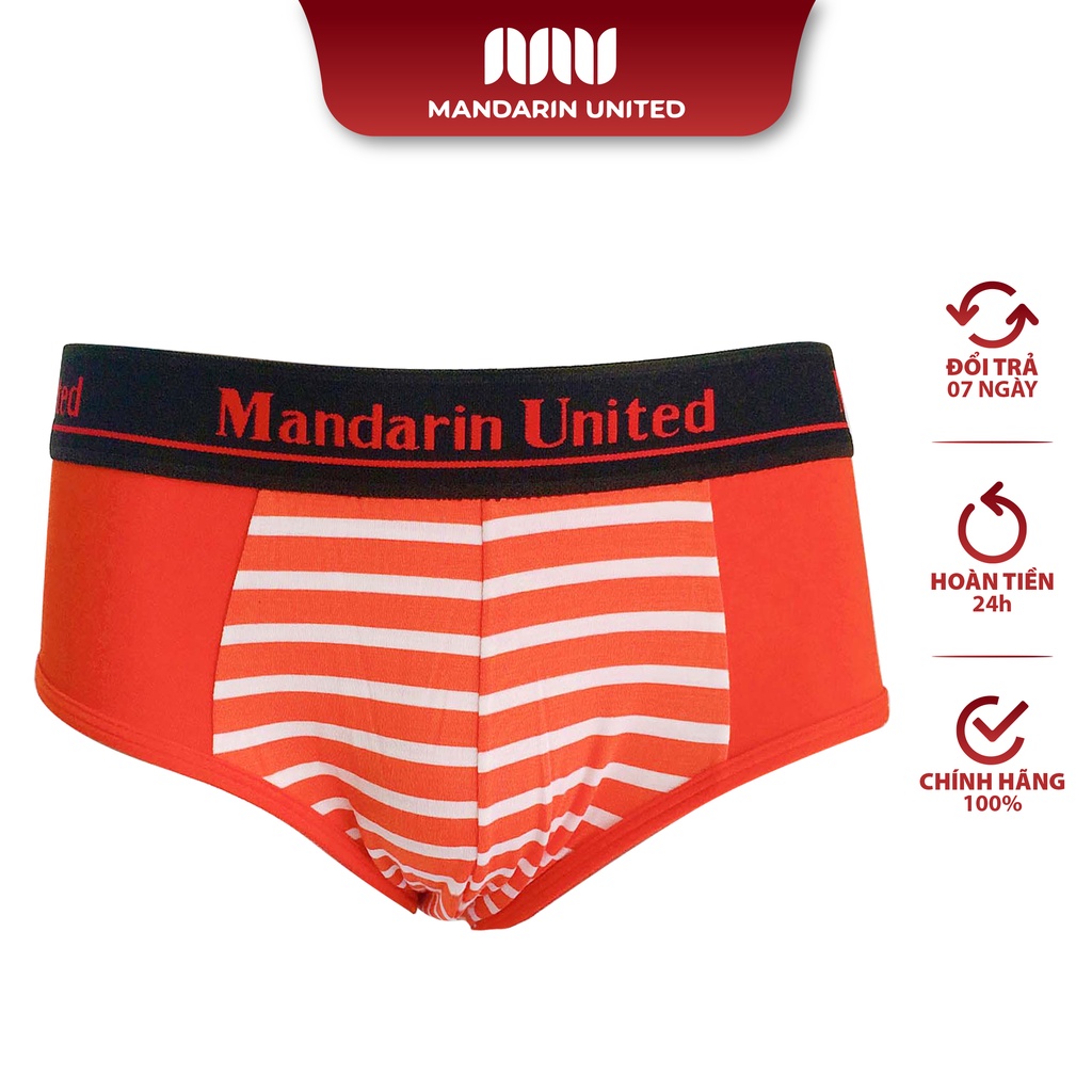 Quần lót nam MANDARIN UNITED sịp tam giác phối kẻ vải cotton thấm hút tốt - MUCTG001