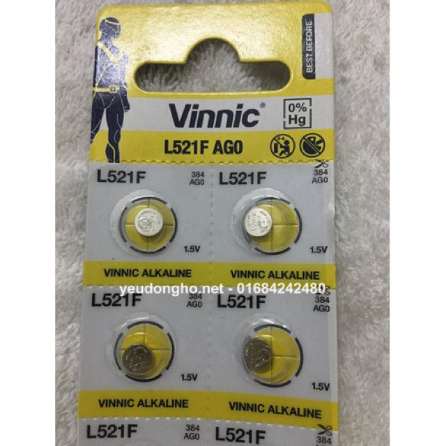 Vĩ 10 viên Pin L521F - AG0 Vinnic