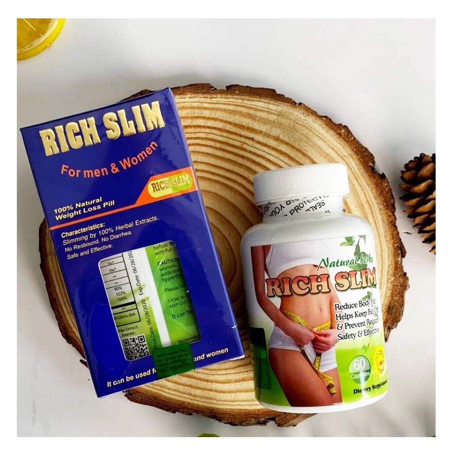 Giảm cân Rich Slim - Hiệu quả với cơ địa khó, đã dùng nhiều loại - Mẫu mới 2021 giúp đẹp da, chuẩn dáng