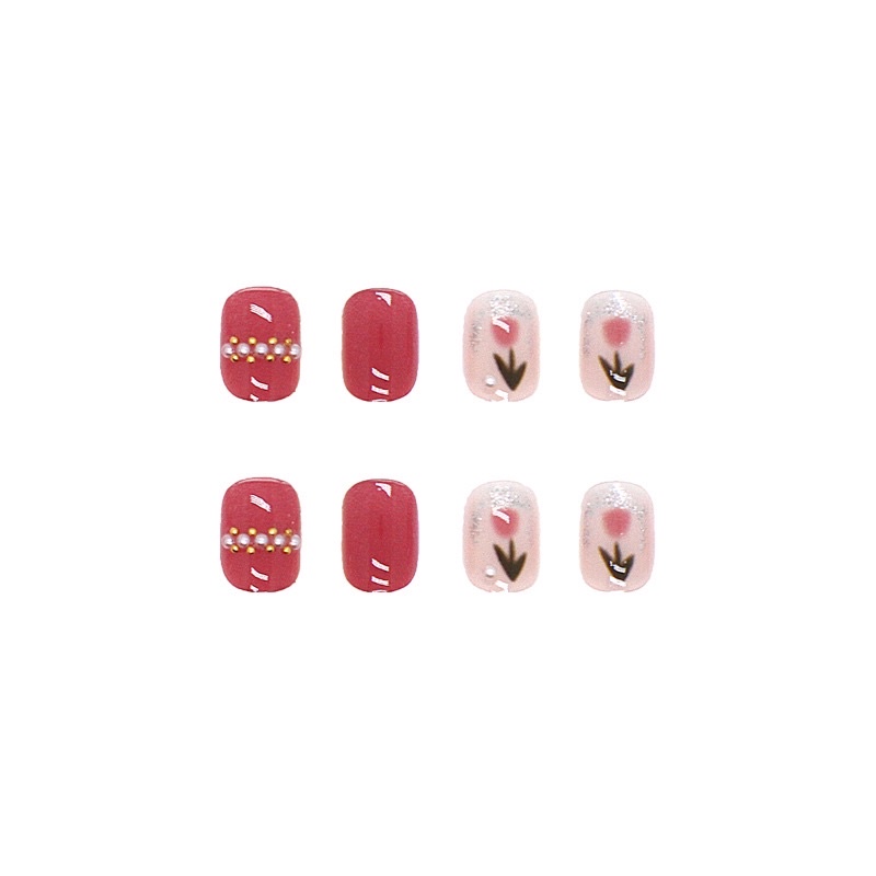Set 24 móng giả N368 đính đá cao cấp ( Tặng kèm keo và dũa )