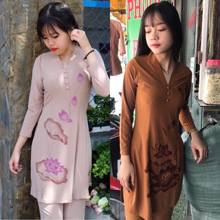 Đồ Lam Đi Chùa # CTân Bà Lai Hoa Sen In # Đồ Bộ Nữ # Quần Áo Nữ