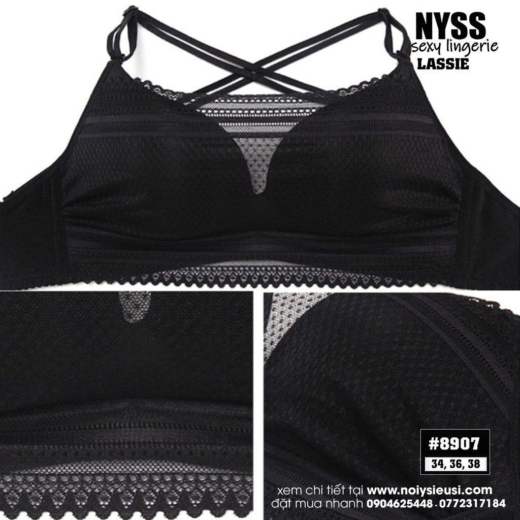 Áo Lót Không Gọng Lassie Bra 8907 Phối Ren Ngực Gợi Cảm | Áo Lót Kiêm Bralette Đa Năng