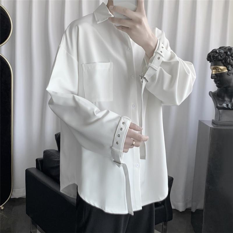 Áo Sơ Mi Dài Tay Dáng Rộng Thời Trang Hàn Quốc Dành Cho Nam