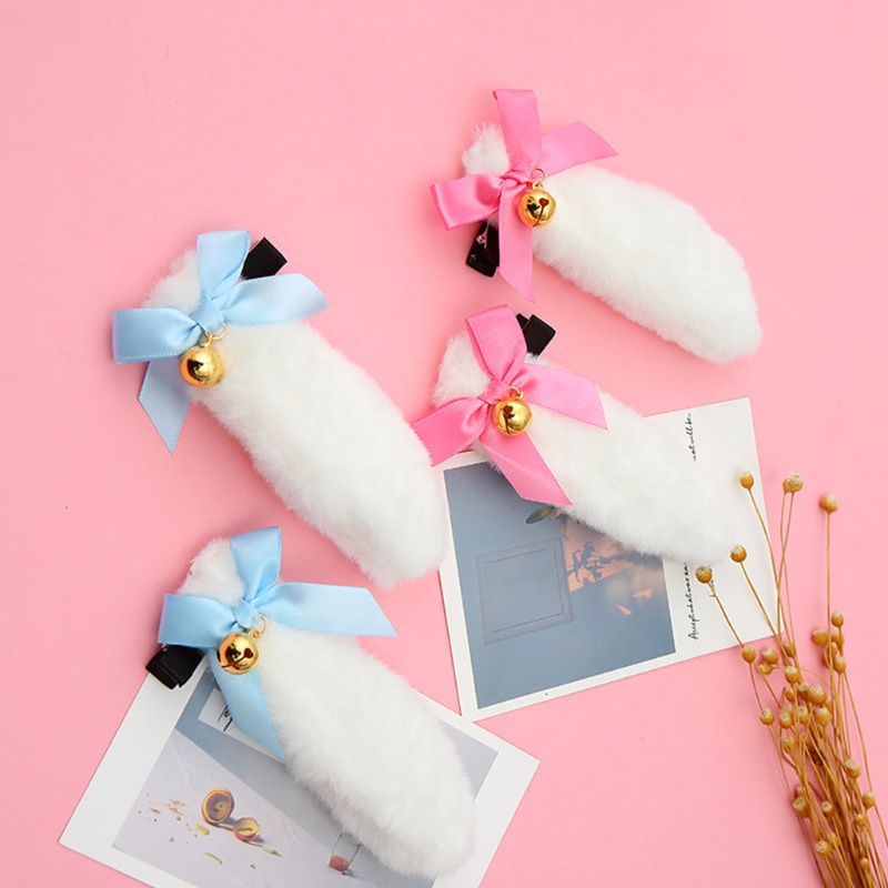 1 Cặp Kẹp Tóc Hình Tai Thỏ Ruy Băng Dành Cho Hóa Trang