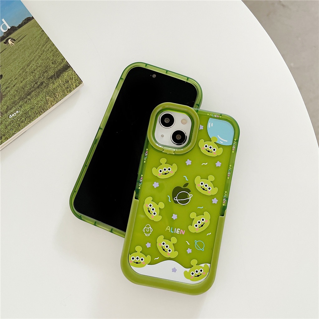 Ốp Điện Thoại TPU Mềm Hai Màu Có Giá Đỡ Cho iphone 13 Pro Max 12 Pro Max