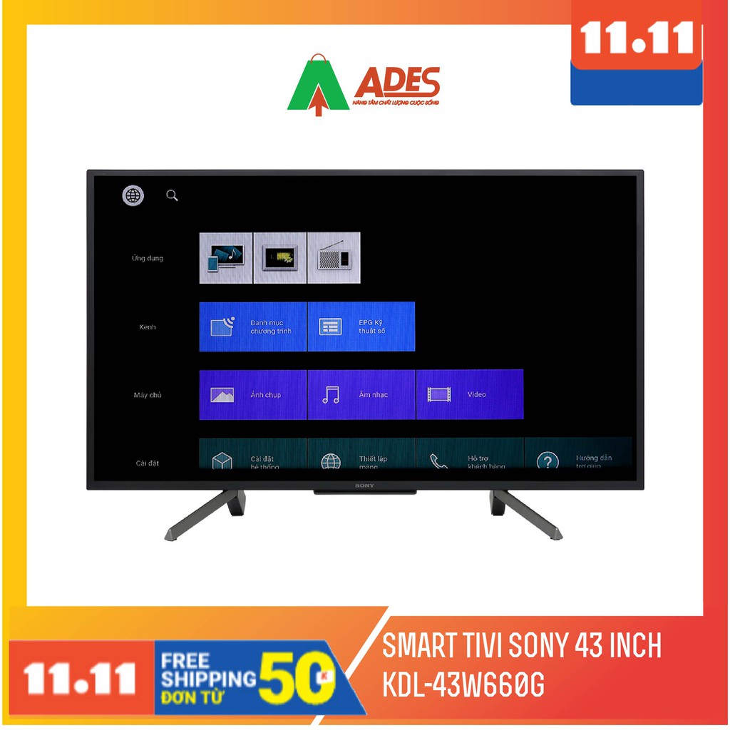Smart Tivi Sony 43 inch KDL-43W660G Mẫu 2019 | BigBuy360 - bigbuy360.vn
