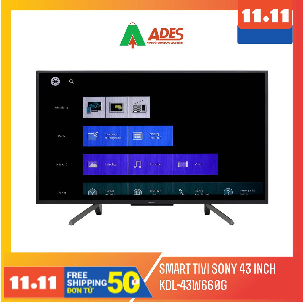 Smart Tivi Sony 43 inch KDL-43W660G Mẫu 2019