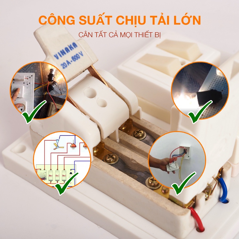 Bảng điện cầu dao VINAKA lắp sẵn cao cấp B35