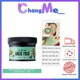  Chính Hãng Mặt Nạ Đất Sét Bạc Hà Shrek Pack I’m The Real 110g 
