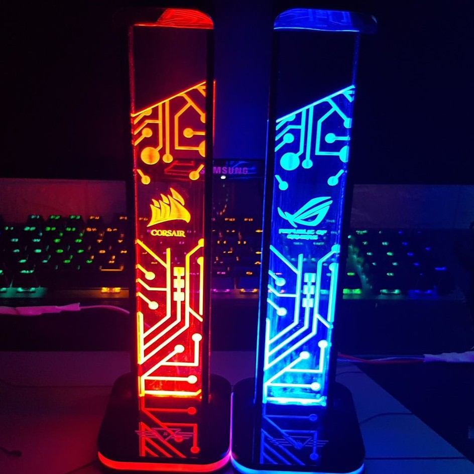 Giá treo tai nghe led RGB Model R1, công cụ đỡ tai nghe hiệu quả, điều khiển dễ dàng, đa dạng mẫu mã