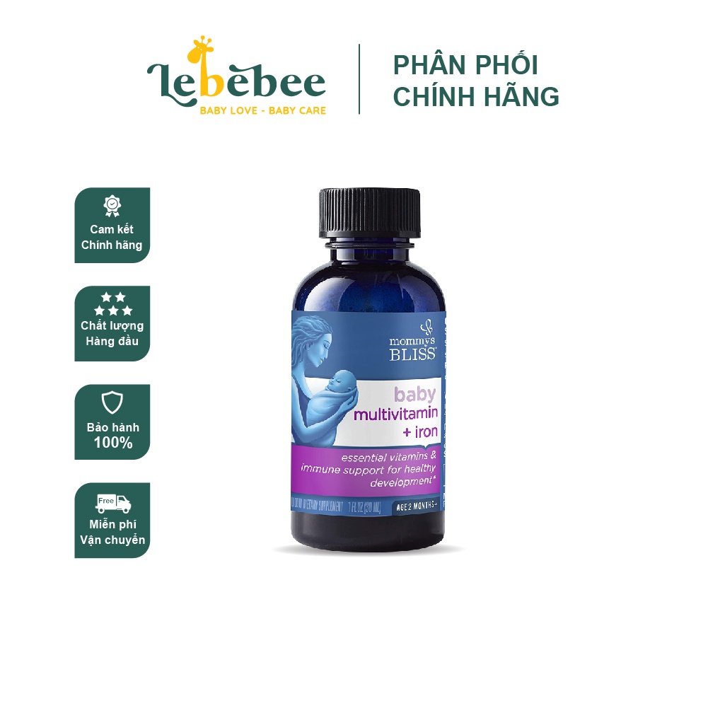 Vitamin tổng hợp có sắt hữu cơ Mommy's Bliss cho bé 30ml - Baby Multivitamin Iron Organic Drop