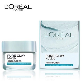Mặt Nạ Đất Sét Kiềm Dầu Se Mịn Lỗ Chân Lông LOreal Paris Pure Clay Mask Anti Pores 50g