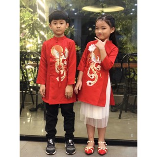 Áo dài cách tân bé cao cấp 10-42kg