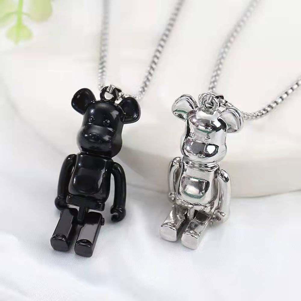 Vòng cổ Mặt Hình Gấu Bạo Lực Có Thể Di Chuyển Thời Trang Cho Nam Và Nữ|Vòng cổ Nhiều Màu Sắc Phong Cách Hàn Quốc