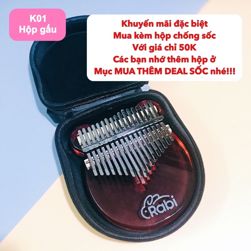 ĐÀN KALIMBA TRONG SUỐT RABI NHIỀU MÀU SẮC