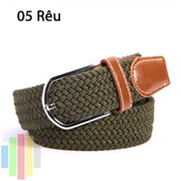 Thắt lưng vải dù co giãn bản 3,5cm 39 màu