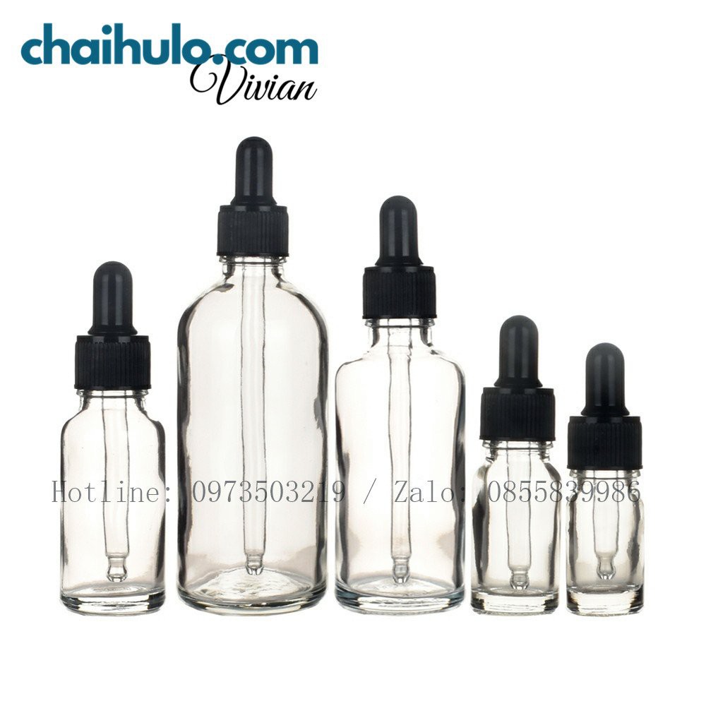 5ml - Chai lọ đựng tinh dầu, serum, mỹ phẩm - Lọ thủy tinh trong suốt bền đẹp