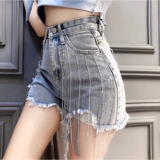 Quần đùi jean rách tua rua cá tính quảng châu