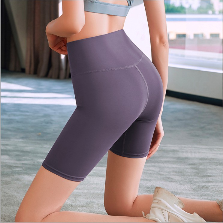 Quần legging lửng nữ tập gym yoga cạp cao, legging đùi nâng mông biker short nữ Hàn Quốc xịn đủ size M02