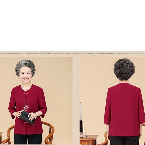 Bộ quần áo trung niên nữ tay lỡ cổ tàu - Quần áo cao cấp cho Bà cho Mẹ - Vincent Shop