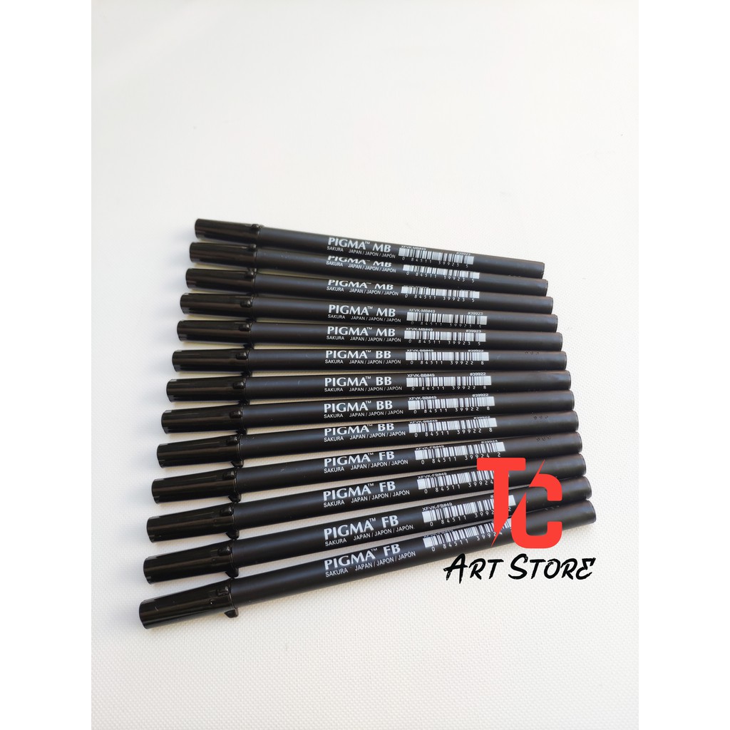 [TC Art Store] Bút Brush Pigma SAKURA vẽ kỹ thuật (size FB,MB,BB)