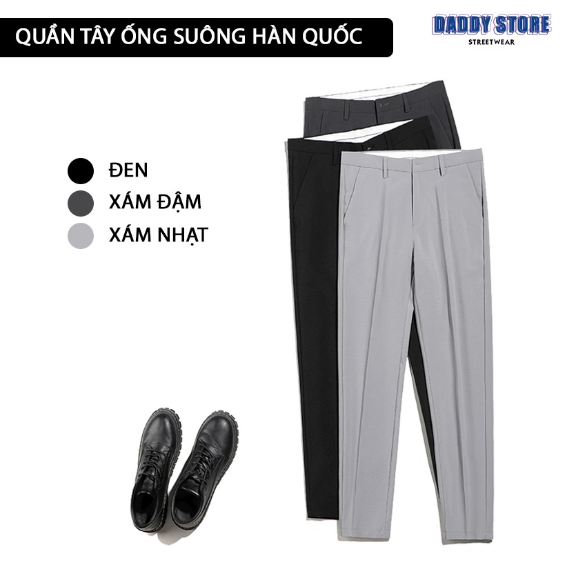 Quần tây ống suông, Quần âu nam baggy 9 tấc phong cách Hàn Quốc | BigBuy360 - bigbuy360.vn