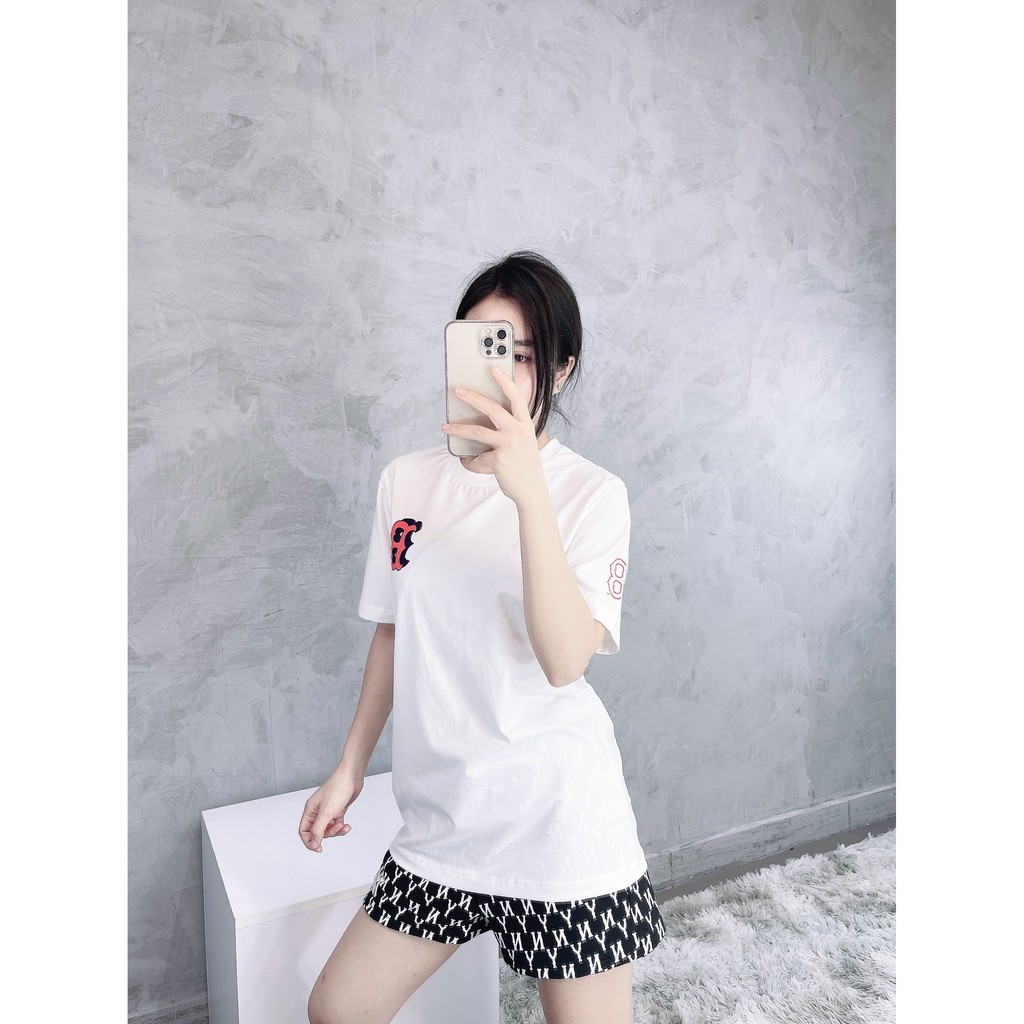 (HÀNG XUẤT XỊN) Áo Trắng 1826 BOS.TON POPCORN OVERFIT TEE Made in Cambodia full tag code  Size XS S M L