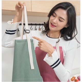 - tạp dề chống nước sweety họa tiết kẻ sọc dày dặn