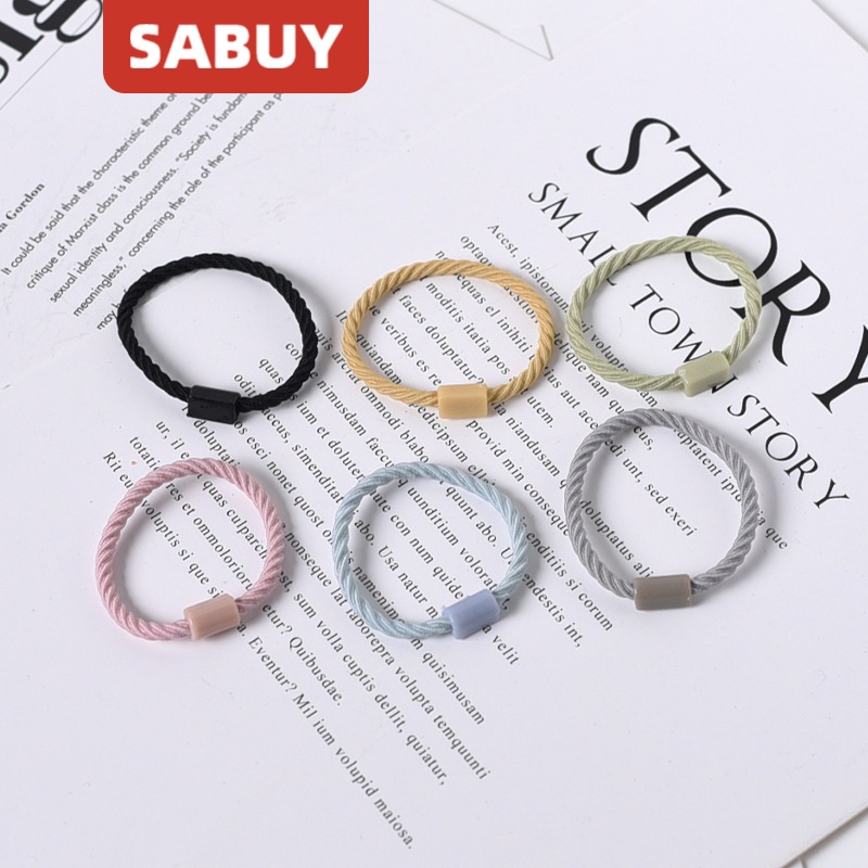 Dây Buộc Tóc Cao Su Co Giãn Họa Tiết Hoạt Hình Dễ Thương Cho Bé