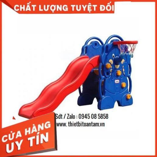 hàng chất lượng -  Chuyên cung cấp bộ cầu trượt kèm bóng rổ cho bé mầm non