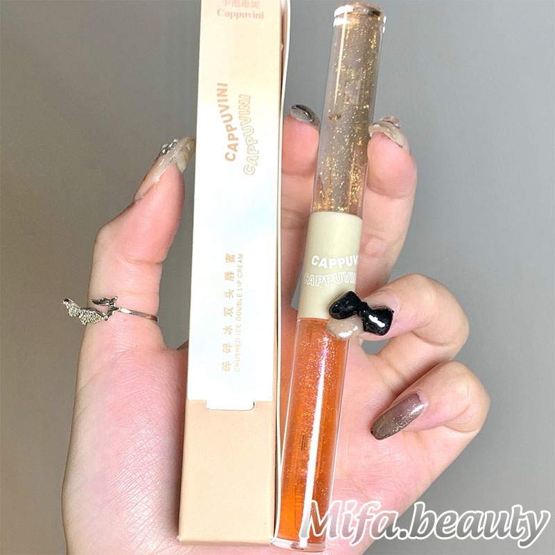 Son Bóng Dưỡng Môi Cappuvini Lâu Trôi Vỏ Được Thiết Kế Hai Đầu Hàng Chính Hãng Nội Địa Trung CP85