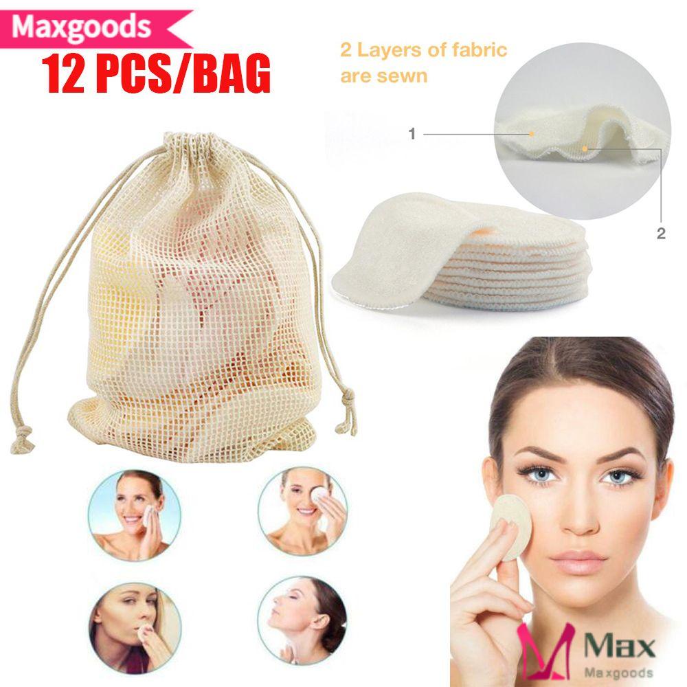 Bộ 12 Miếng Bông Tẩy Trang Bằng Cotton Tre Giặt Được