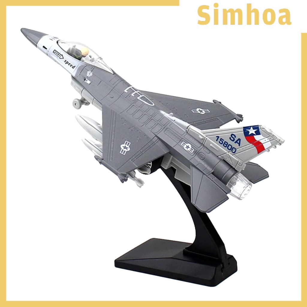 Mô Hình Máy Bay Chiến Đấu F-16 Bằng Hợp Kim Tỉ Lệ 1: 100 Kèm Giá Đỡ