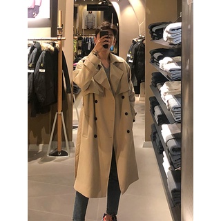 Áo Khoác Dáng Rộng Dài Qua Gối Phong Cách Hàn Quốc Thời Trang Xuân Thu 2021 TF2