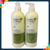 Dầu Gội Xả Biotin Collagen Xanh Lá Phục Hồi Kiềm Dầu1000ML_SALE SẬP SÀN