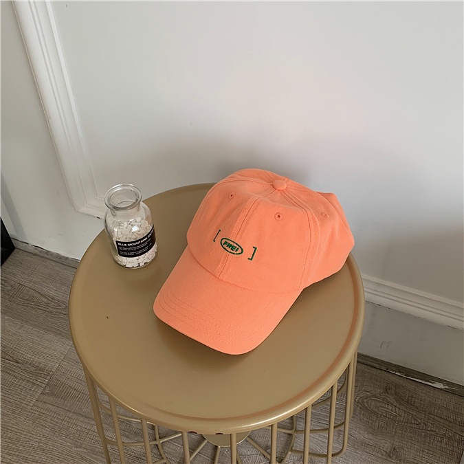 [High quality] vitality candy color ins letter soft top baseball hat women's all-match simple street cap