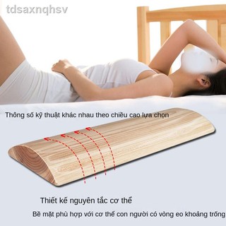 Gối thắt lưng gỗ chắc chắn ngủ giường hỗ trợ đệm cột sống thoát vị đĩa kéo chỉnh eo cứng cho bà bầu