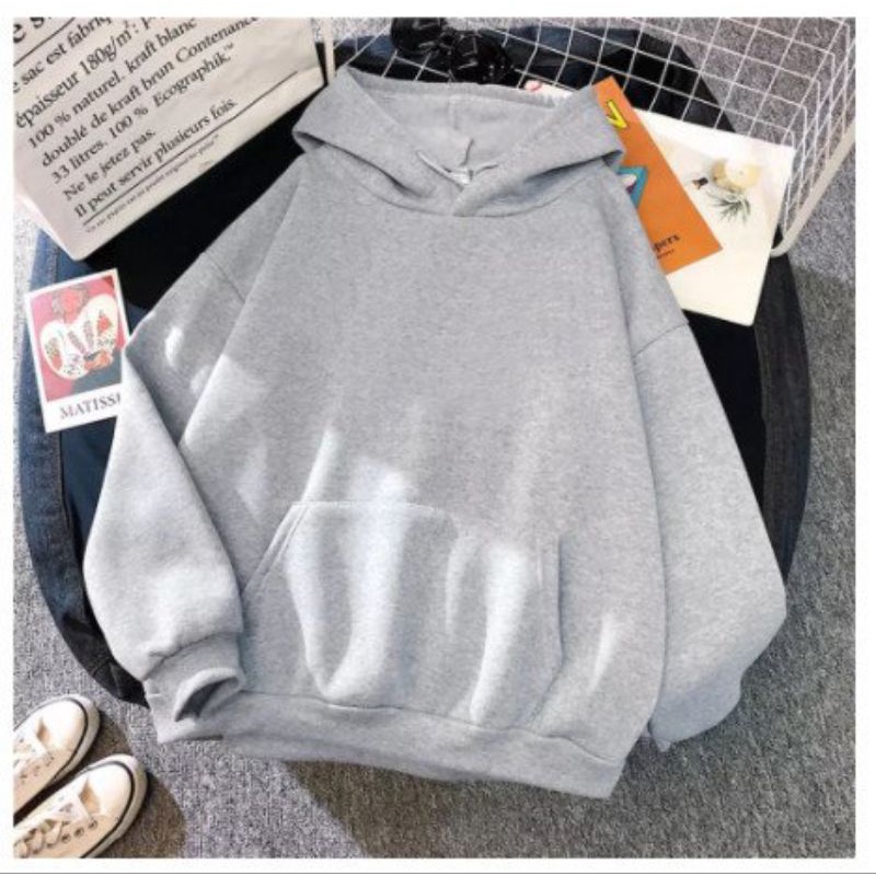 ÁO HOODIE UNISEX NỈ BÔNG TRƠN NHIỀU MÀU- NAM NỮ ĐỀU MANG ĐƯỢC - SIZE 35-70KG