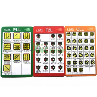 Bộ thẻ công thức rubik Z-Cube CFOP PLL F2L OLL