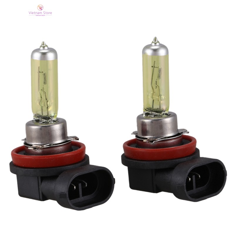 Set 2 Bóng Đèn Sương Mù Dc 12v 55w H11 3000k Ánh Sáng Vàng Dành Cho Ô Tô