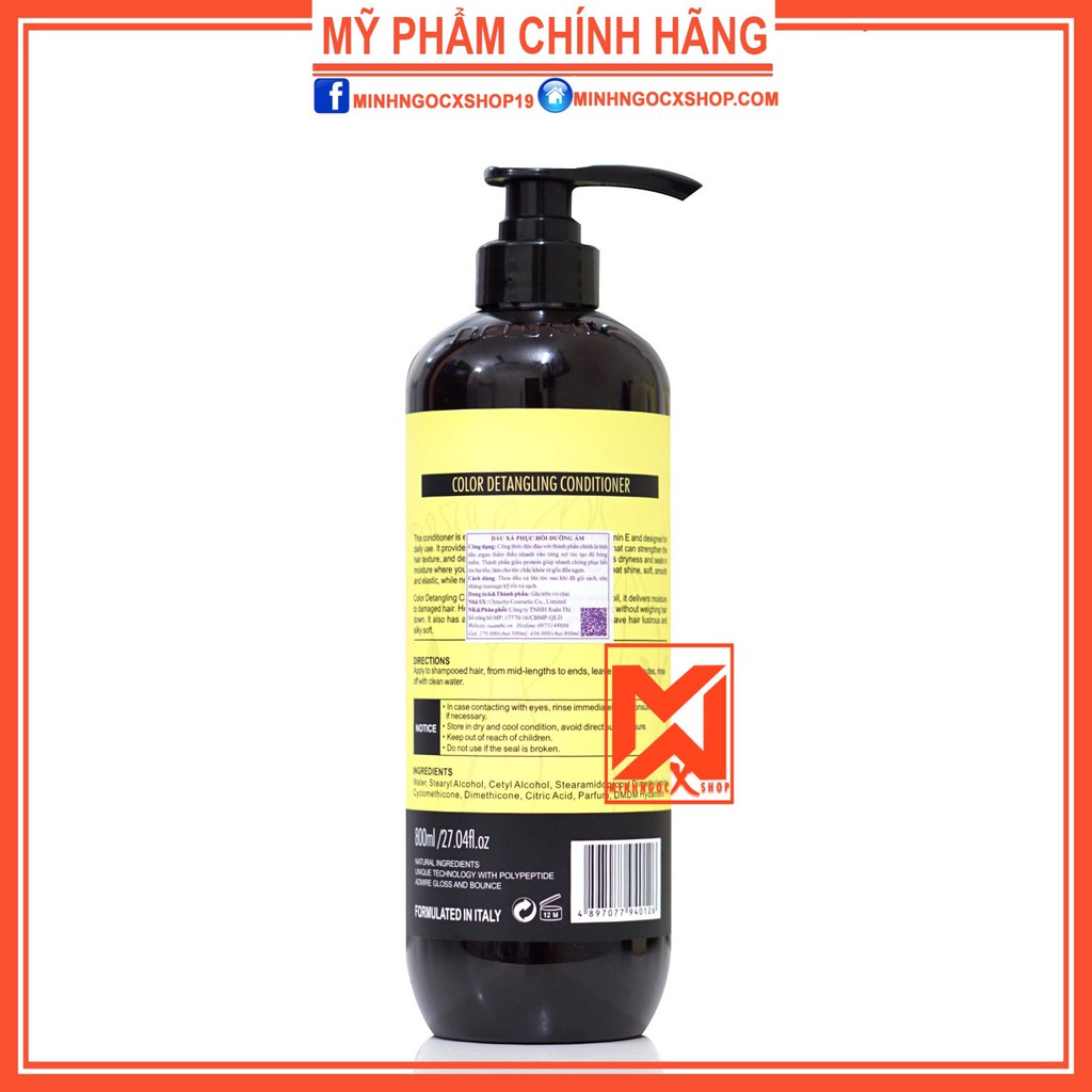 DELOFIL DẦU XẢ PHỤC HỒI DƯỠNG ẨM DELOFIL 800ML CHÍNH HÃNG