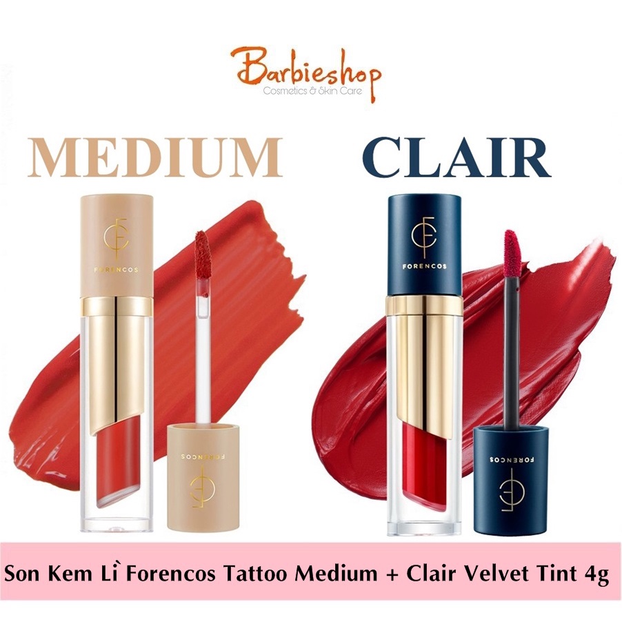 Son Kem Lì Forencos Tattoo Medium + Clair Velvet Tint 4g