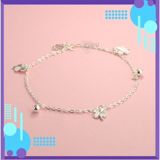 Lắc chân nữ bạc ta hình cỏ 4 lá may mắn lcn0068 - trang sức tnj