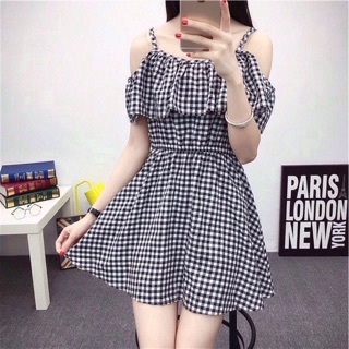 Đầm dây caro cực xinh