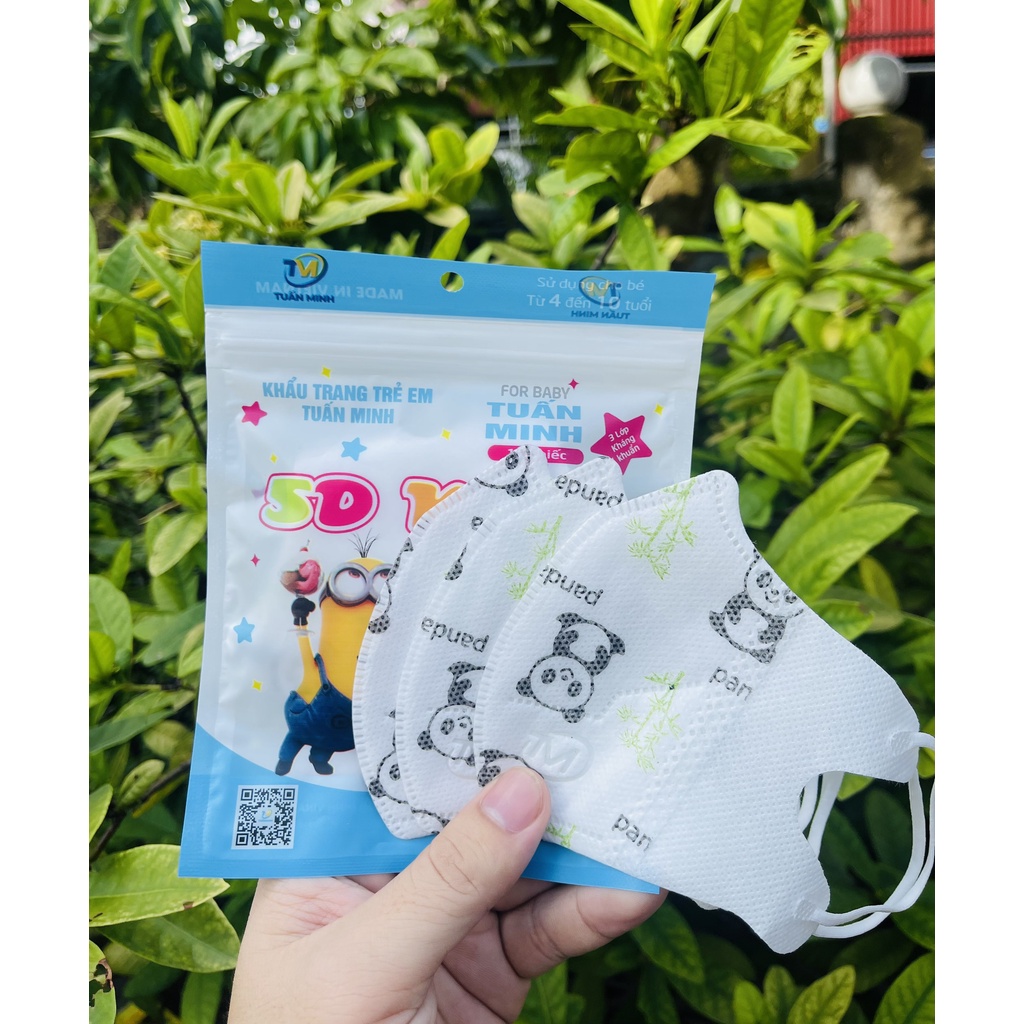 Khẩu Trang kháng khuẩn 5D Mask TM  Chính Hãng( hộp 50c) Khẩu trang trẻ e 5D Kid